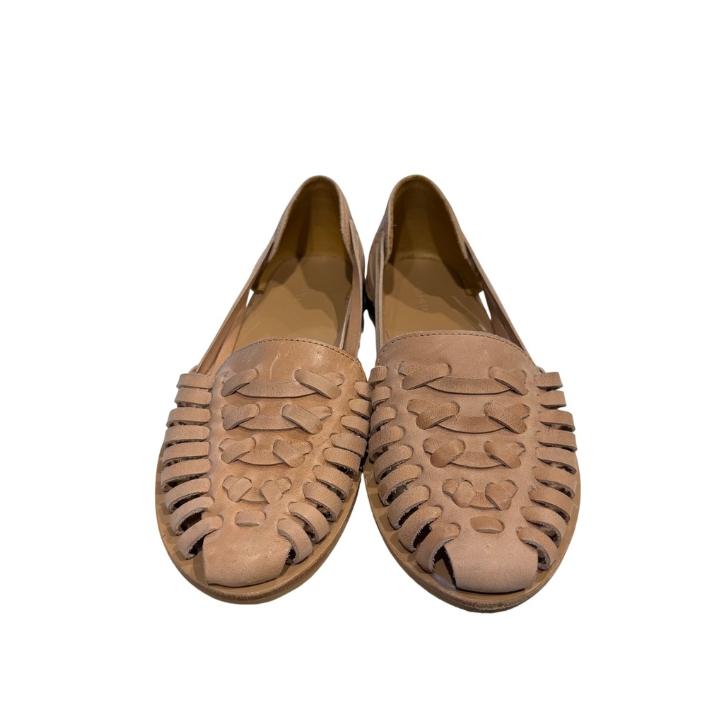 Nisolo Tan Leather Huarache Flats